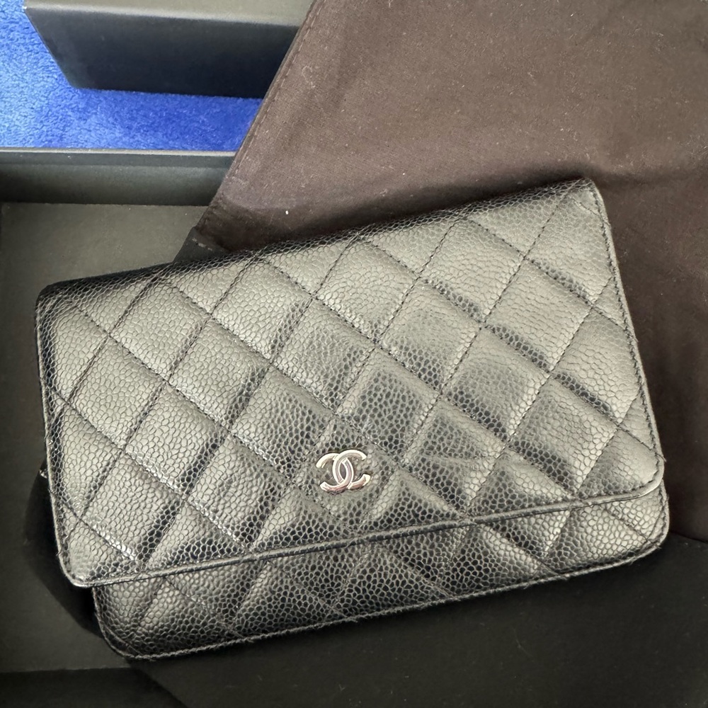 Chanel Black Caviar Quilted WOC